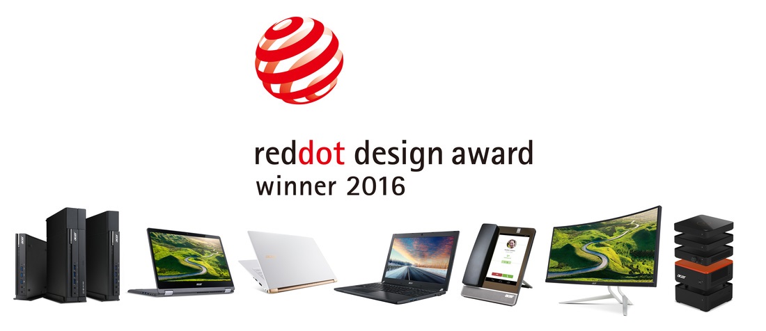 Descubre los siete productos Acer que han recibido el premio Red Dot: Product Design 2016
