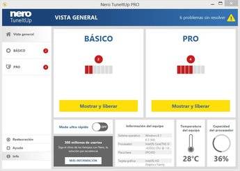 Nero TuneItUp devuelve el estado de forma y la velocidad a los PCs Windows