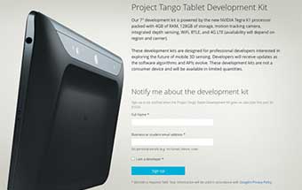 Google desvela detalles del Proyecto Tango: un tablet que graba en 3D