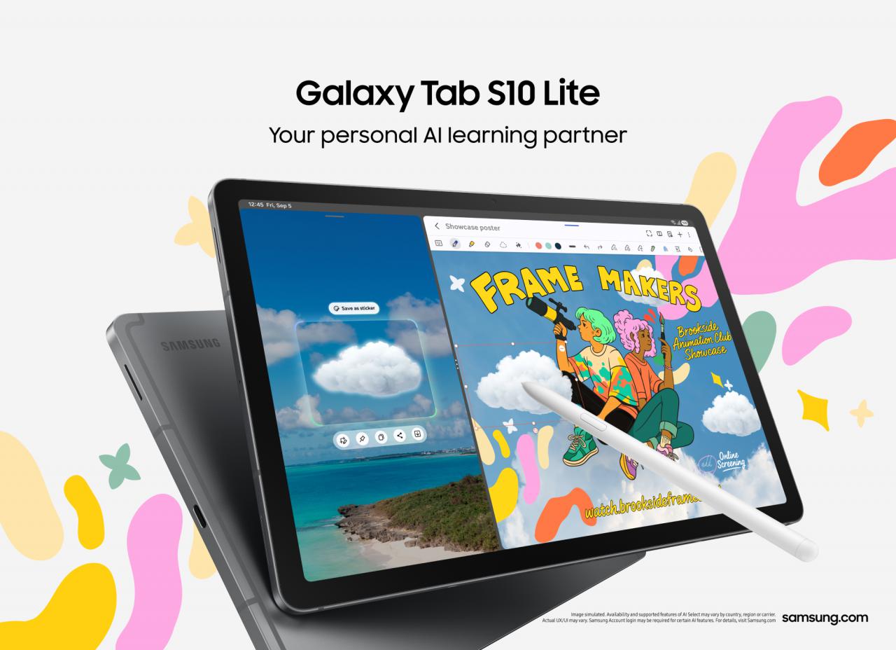 Samsung presenta la Galaxy Tab S10 Lite: diseño versátil, pantalla mejorada y herramientas inteligentes