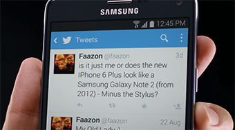 Nuevo anuncio de Samsung advierte que el iPhone 6 Plus es una ´imitación´ del Galaxy Note