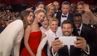 Samsung patrocina el selfie más retuiteado de la historia en Los Oscars