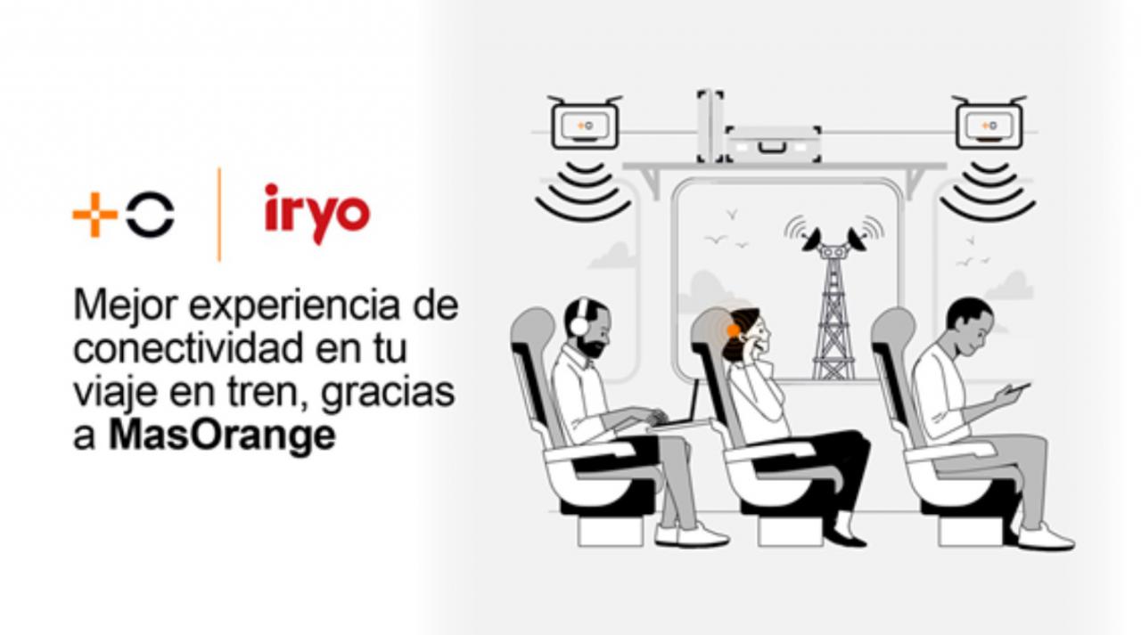 MasOrange mejora la conectividad en los trenes iryo con una solución innovadora
