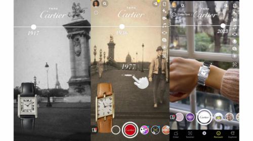 Cartier se une a Snapchat para crear un paseo histórico del Tank Française a través de realidad aumentada