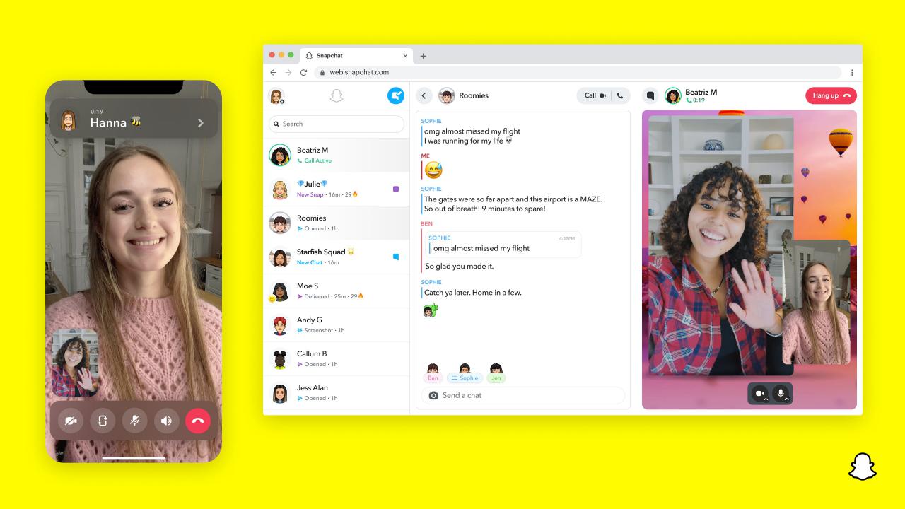Snapchat lanza una versión web de su aplicación para usarla desde el ordenador