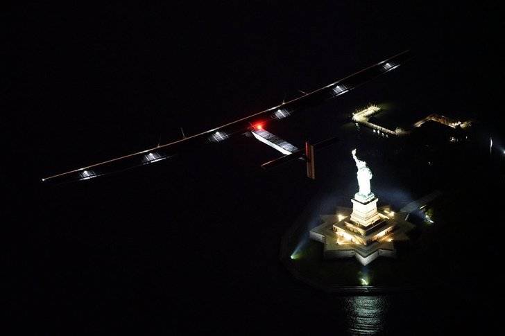 Solar Impulse II a su paso por NY
