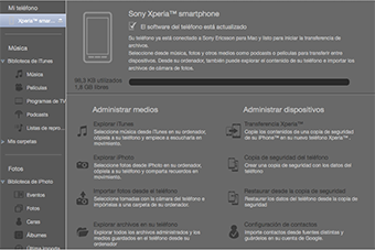 ¿Cómo sincronizar un Sony Xperia con Mac y transferir la información desde un iPhone?