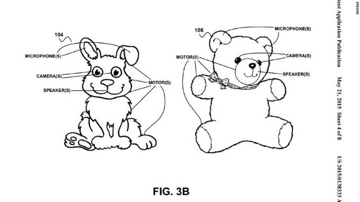 Google patenta un oso que te puede ver, escuchar y hacer caso