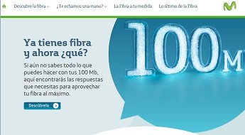 Movistar lanza una web para informar a sus clientes sobre la fibra óptica