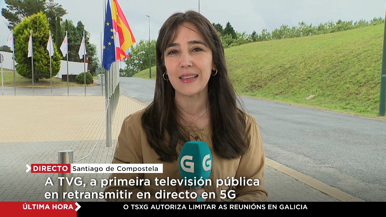 Fotograma de la retransmisión en directo con 5G