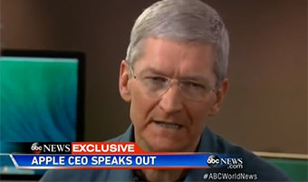 Tim Cook, en su entrevista con ABC World News.