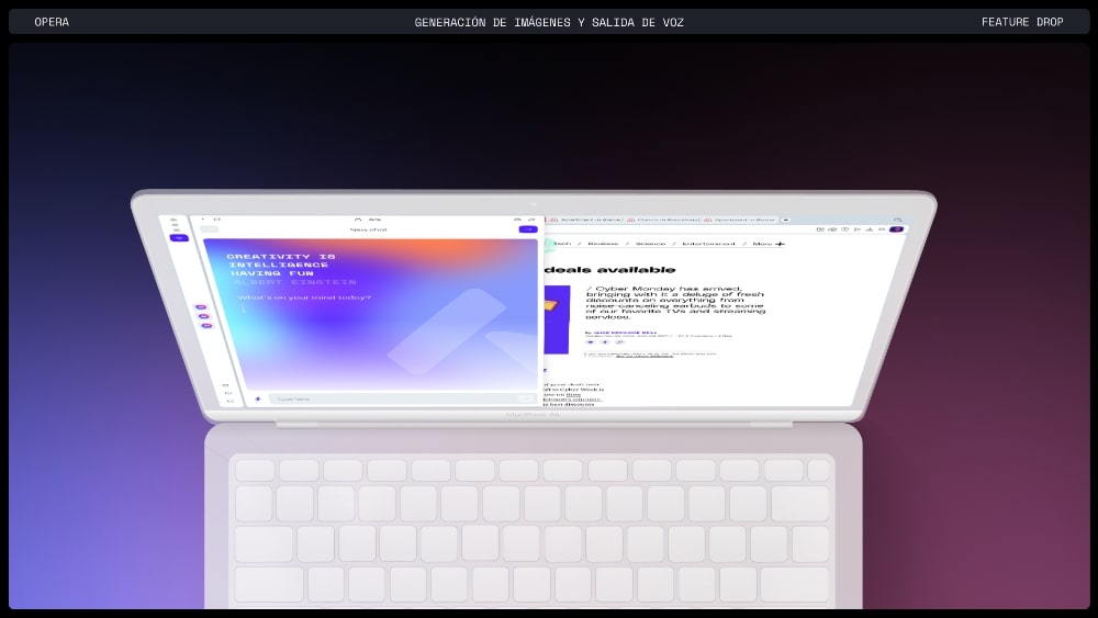 Opera integra actualizaciones de IA en su navegador insignia, Opera One
