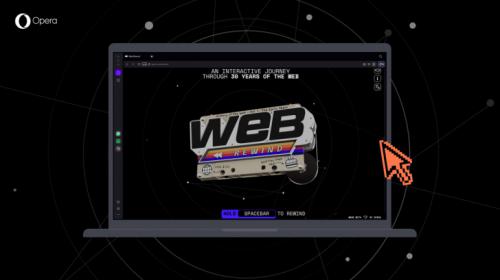 Opera celebra 30 años de historia digital con Web Rewind, un archivo interactivo para revivir la web de los 90 a la era de la IA