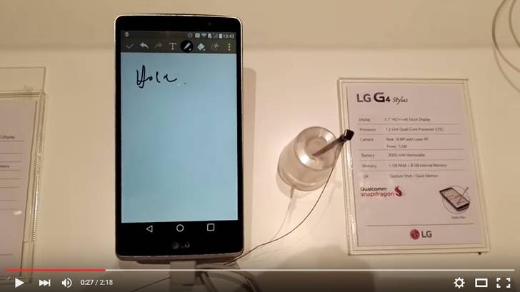 Así es el LG G4 Stylus