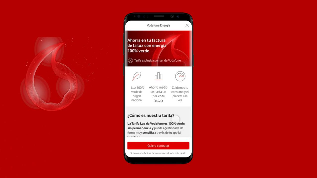 Vodafone entra en el negocio de la energía y comercializará energía verde en otoño