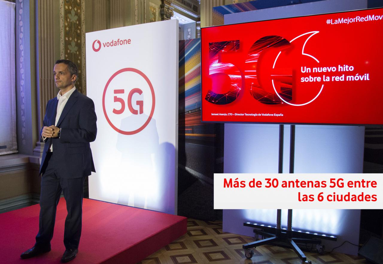 Vodafone tiene ya sus primeros nodos 5G NSA en 6 grandes ciudades