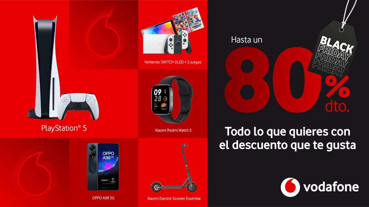 Vodafone lanza ofertas de hasta el 80% en dispositivos para el Black Friday