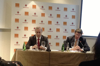 Antonio Coimbra, consejero delegado de Vodafone España y Jean Marc Vignolles, CEO de Orange España (Foto: Pilar Bernat)
