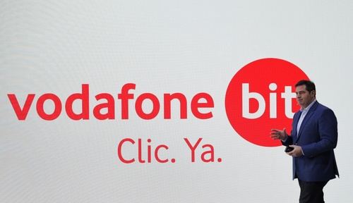 Andrés Vicente, responsable del área residencial de Vodafone España, durante la presentación de Vodafone Bit