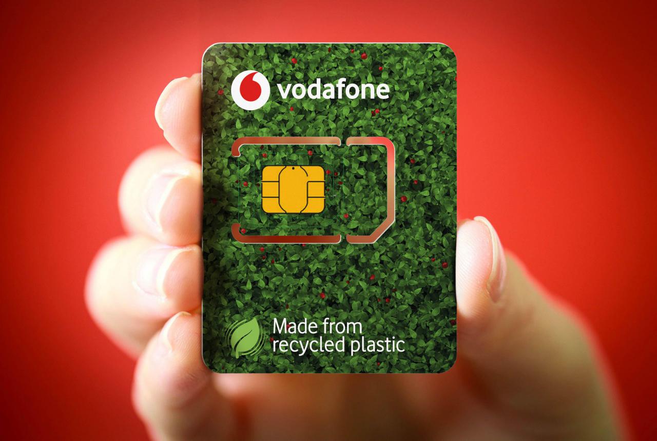 Vodafone refuerza su apuesta medioambiental con tarjetas Eco-SIM