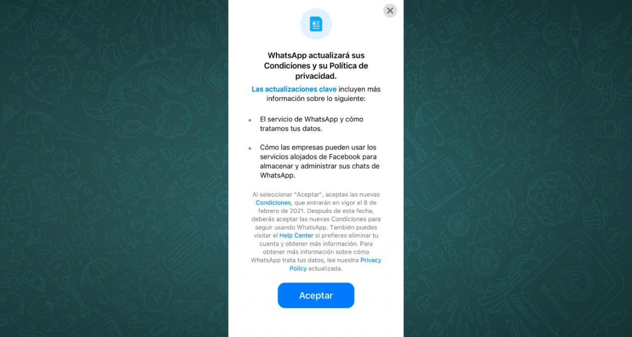 WhatsApp actualiza sus condiciones de Privacidad obligando a compartir datos con Facebook