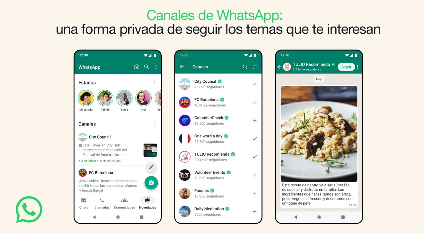 WhatsApp sigue los pasos de Telegram con el desarrollo de canales