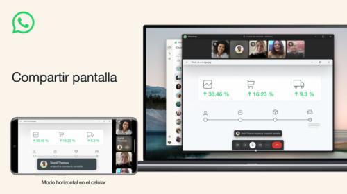 WhatsApp permitirá compartir pantalla durante las videollamadas