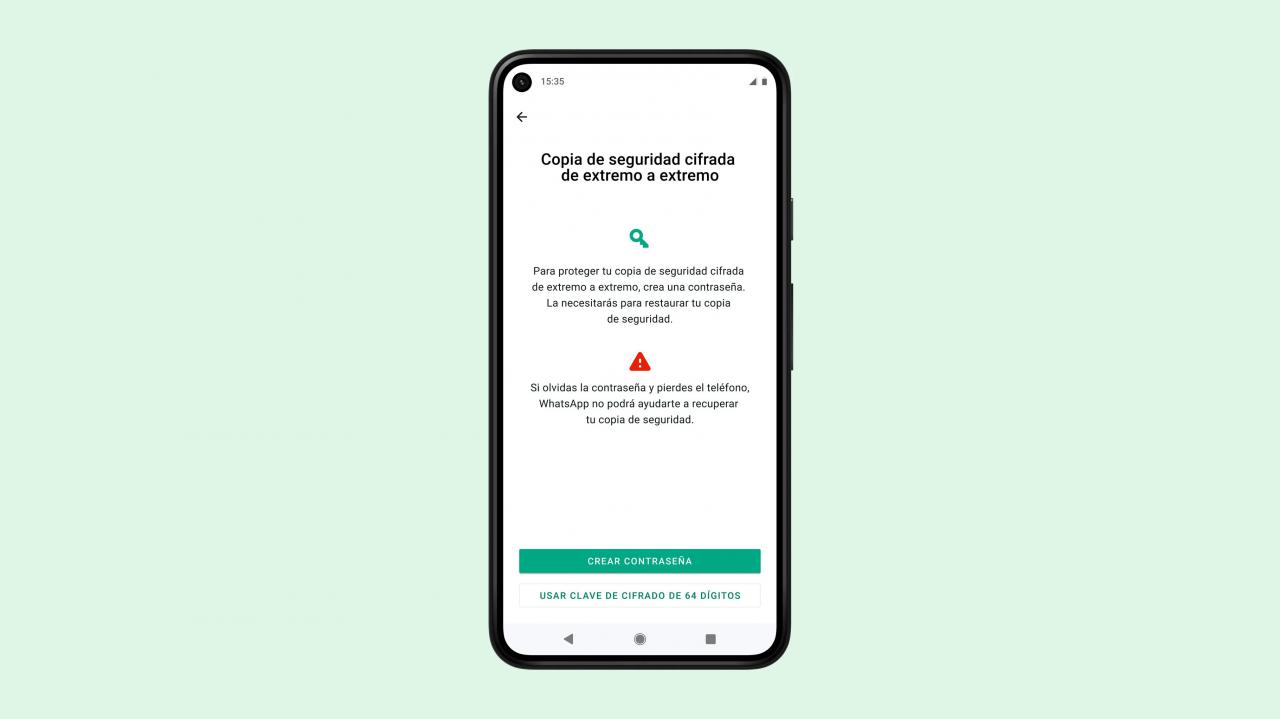 WhatsApp añade cifrado a las copias de seguridad de los chats