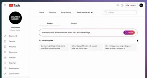 YouTube lanza un asistente de IA para crear música libre de derechos