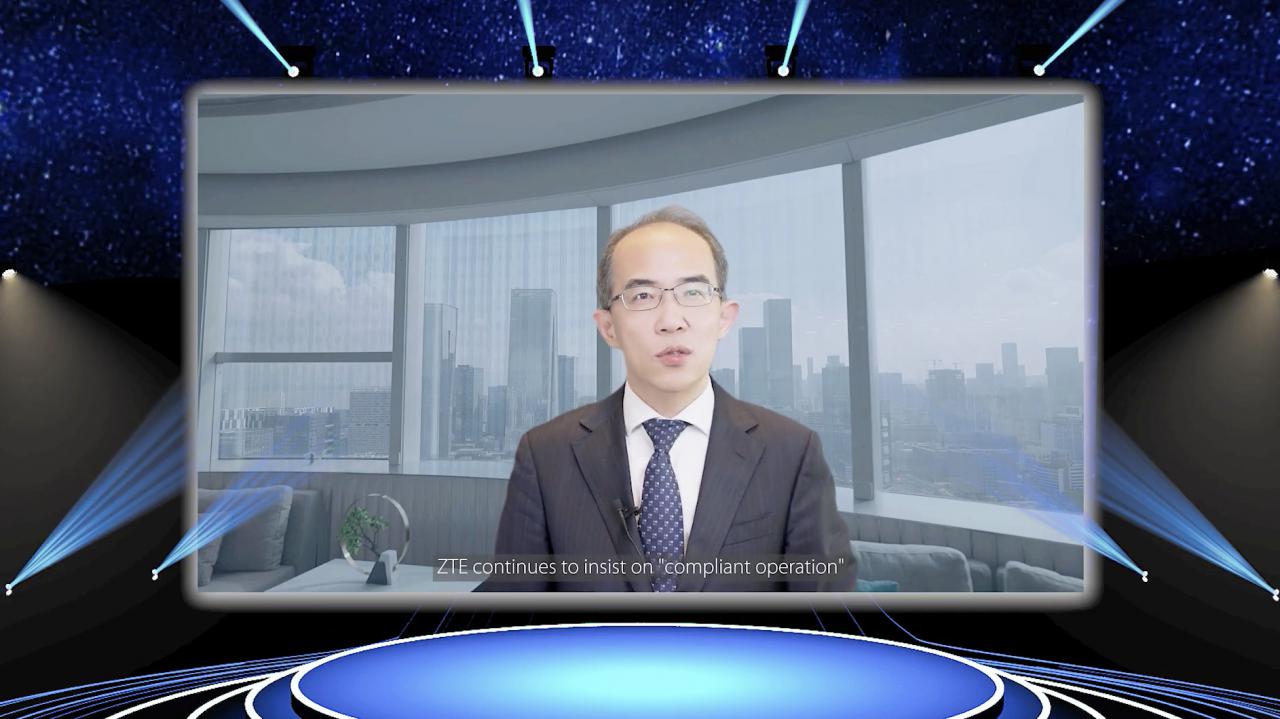 Xu Ziyang, CEO de ZTE, durante su interveción en el congreso virtual