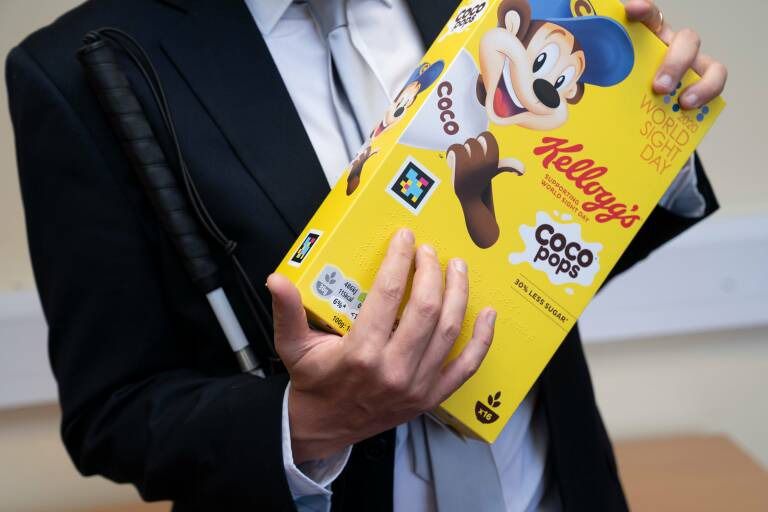 Empaquetado de Kellogg con tecnología NaviLens