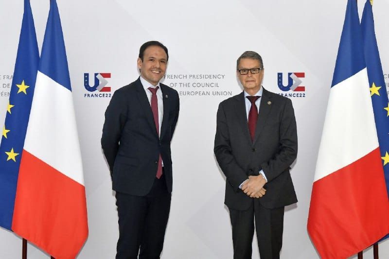 Roberto Sánchez, Secretario de Estado de Telecomunicaciones e Infraestructuras Digitales junto a Cédric O, Secretario de Estado del Sector Digital de Francia