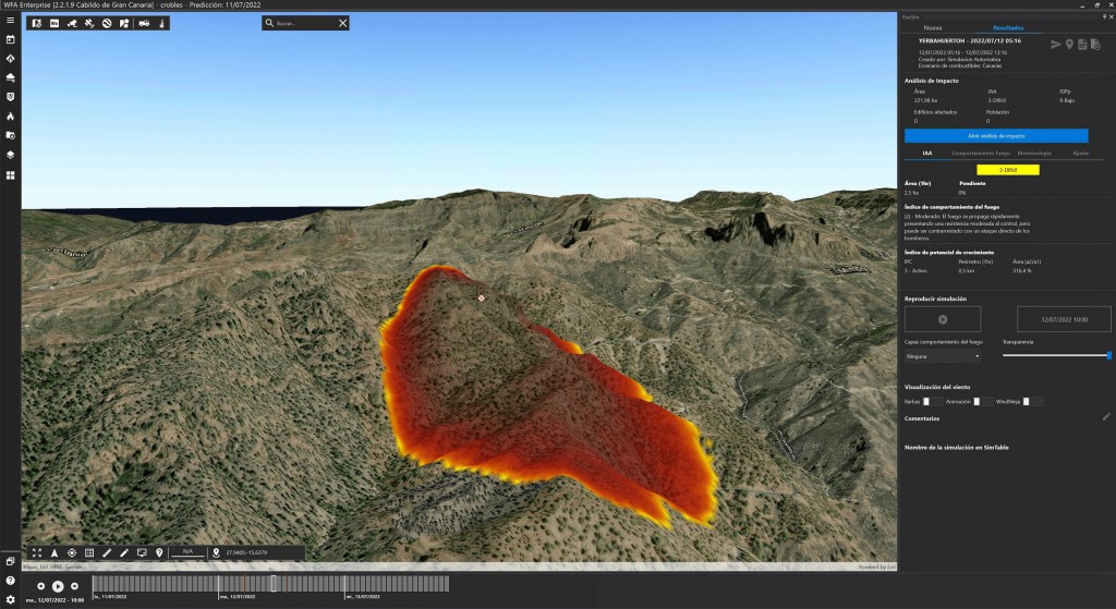 Simulador 3D. Fuente: Tecnosylva