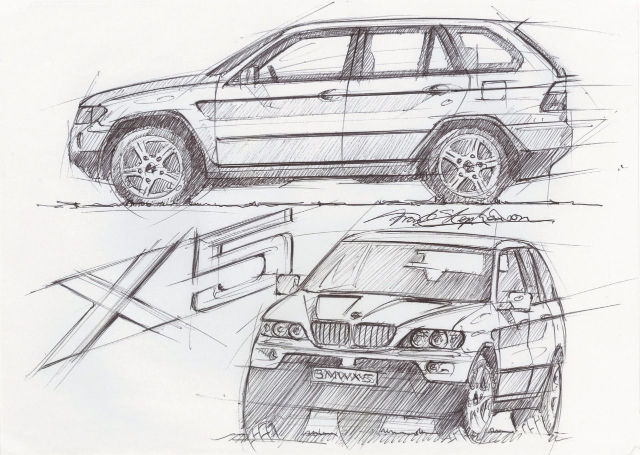 Boceto del BMW X5 de Frank Stephenson