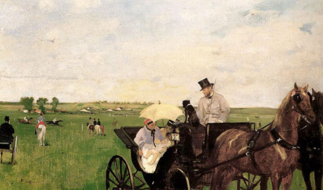 Coche en las carreras, óleo sobre lienzo. París, Museo de Orsay