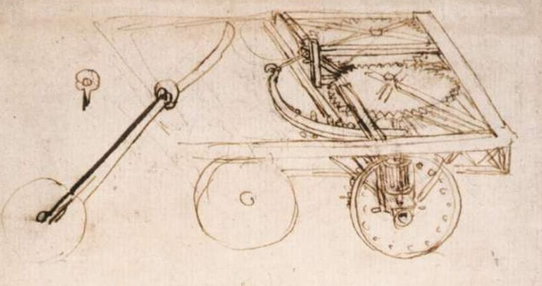 Artilugio automotriz de Leonardo Da Vinci