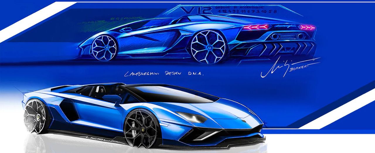 Sketch del modelo Aventador Ultimae Roadster (Autor: Lamborghini)