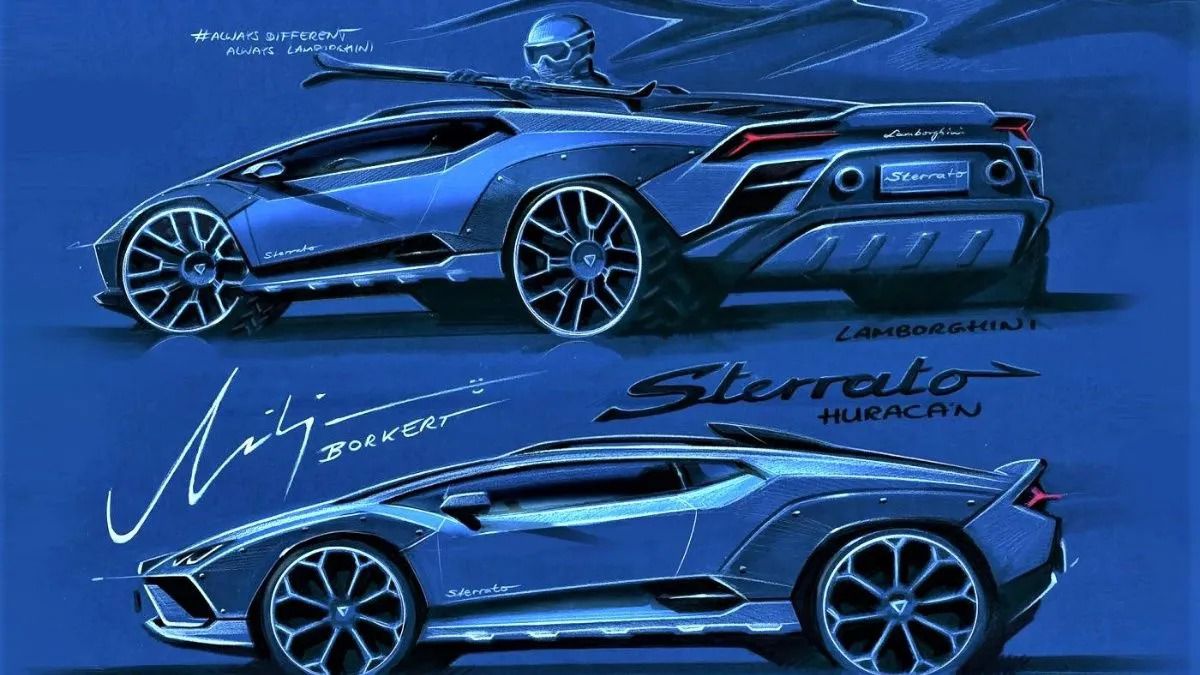 Sketch del modelo off-road Huracán Sterrato (Autor: Lamborghini)