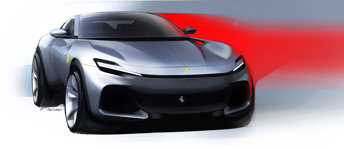 Sketch del Ferrari Purosangue