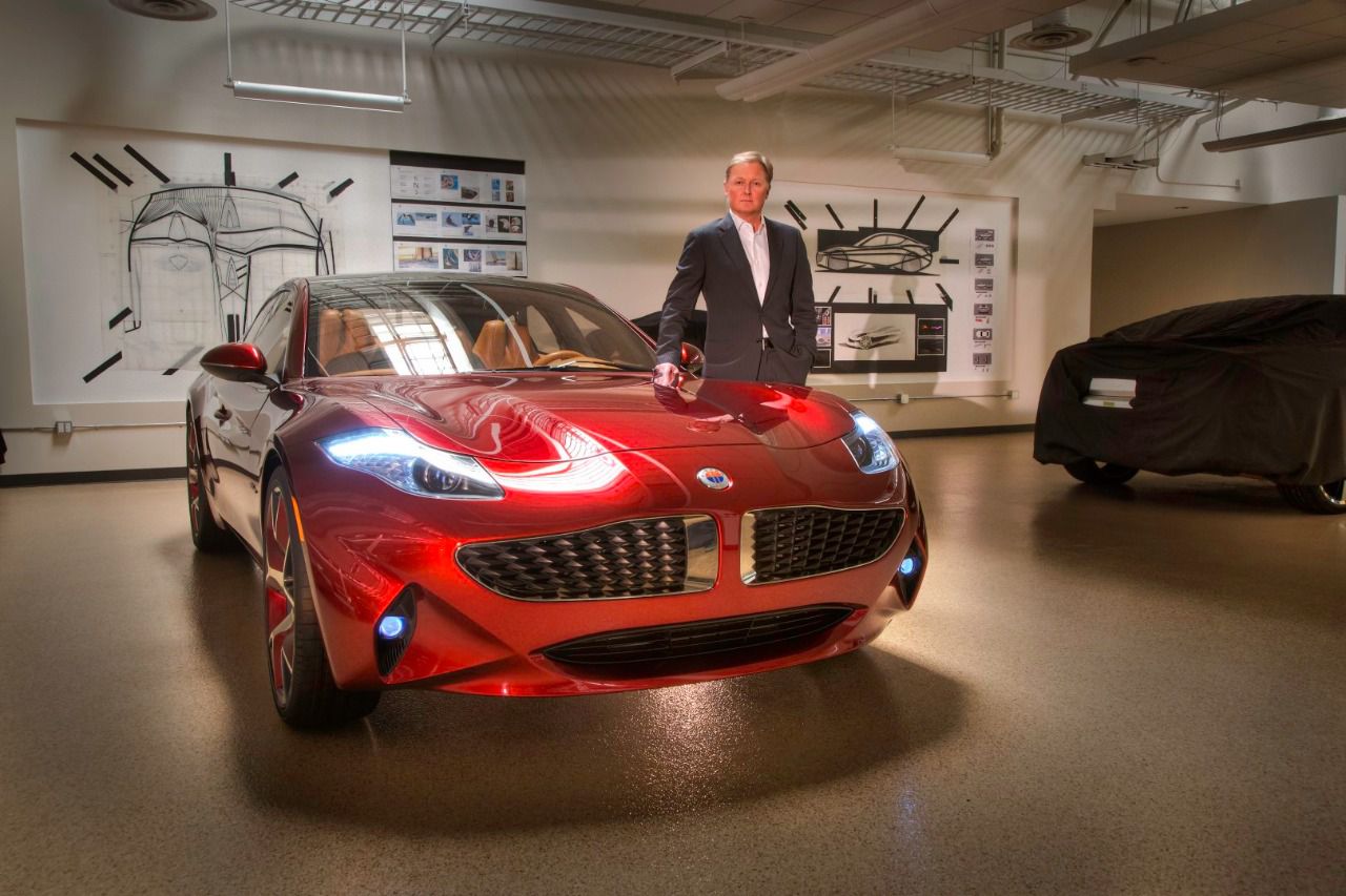 Modelo Fisker Atlantic en el estudio de diseño de la compañía (Autor: Business Insider)