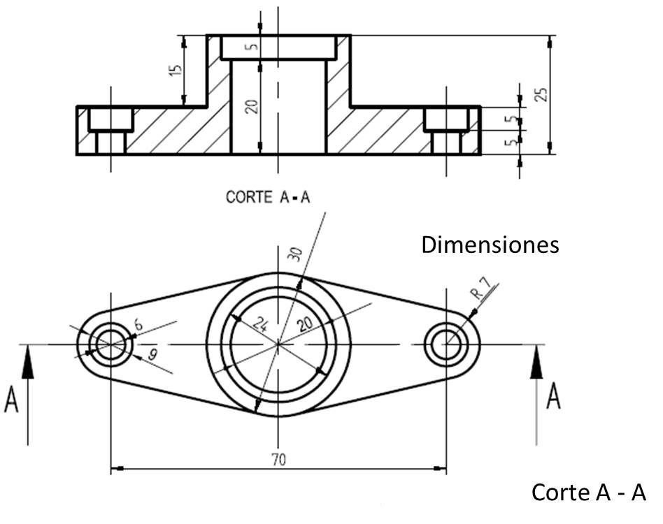 Diferentes dimensiones en un plano