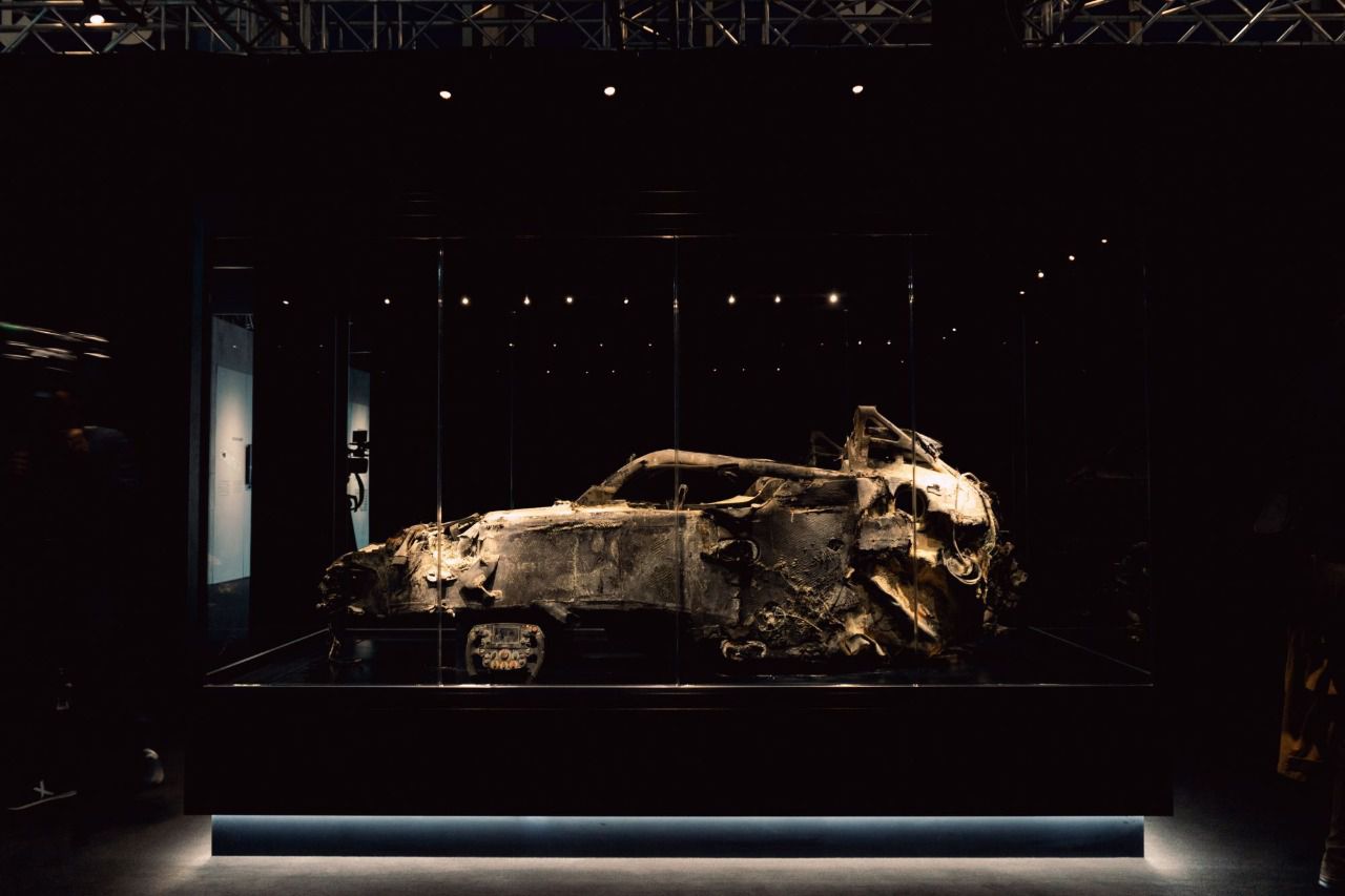 Monocasco del accidente de Grosjean (Autor: Raúl Crespo)