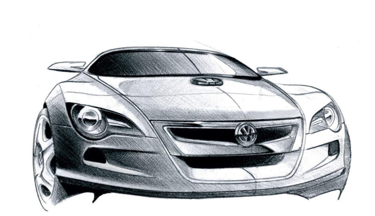 Dibujo del prototipo Volkswagen Concept R