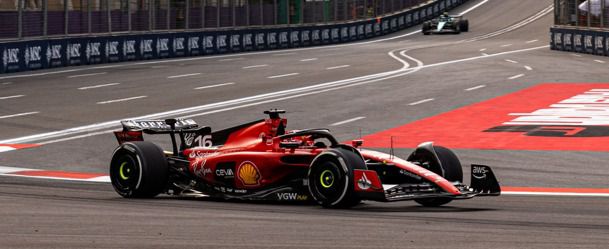 Charles Leclerc durante el GP de Azerbaiyán