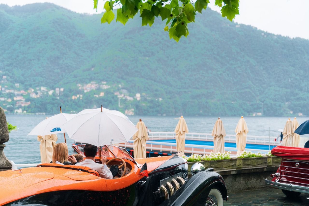 Duesenberg SJ Speedster junto al Lago di Como (Autor: Alvaro Muro)