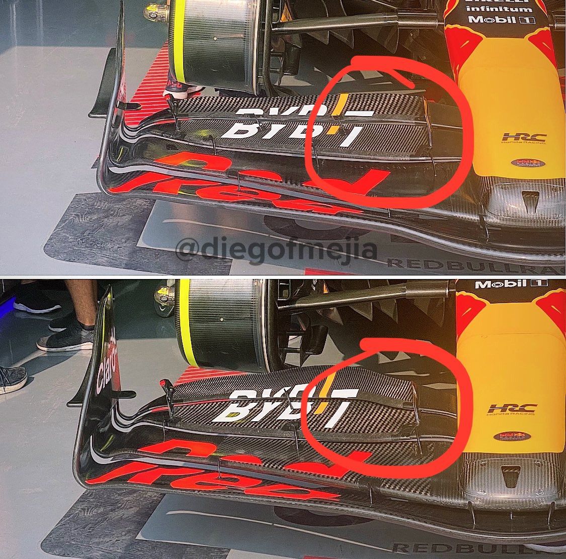 Nuevo alerón del RB19