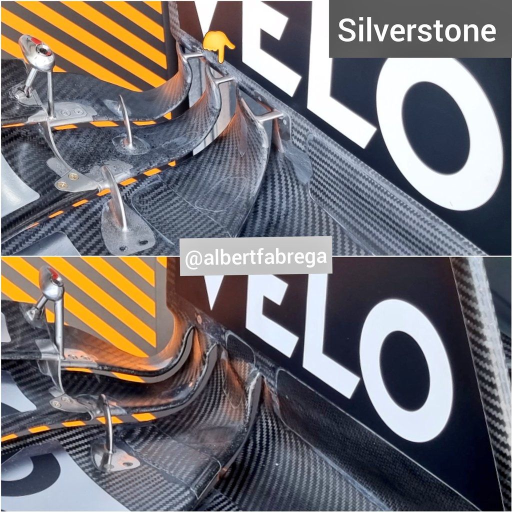Novedades en la parte externa del alerón delantero del McLaren MCL60