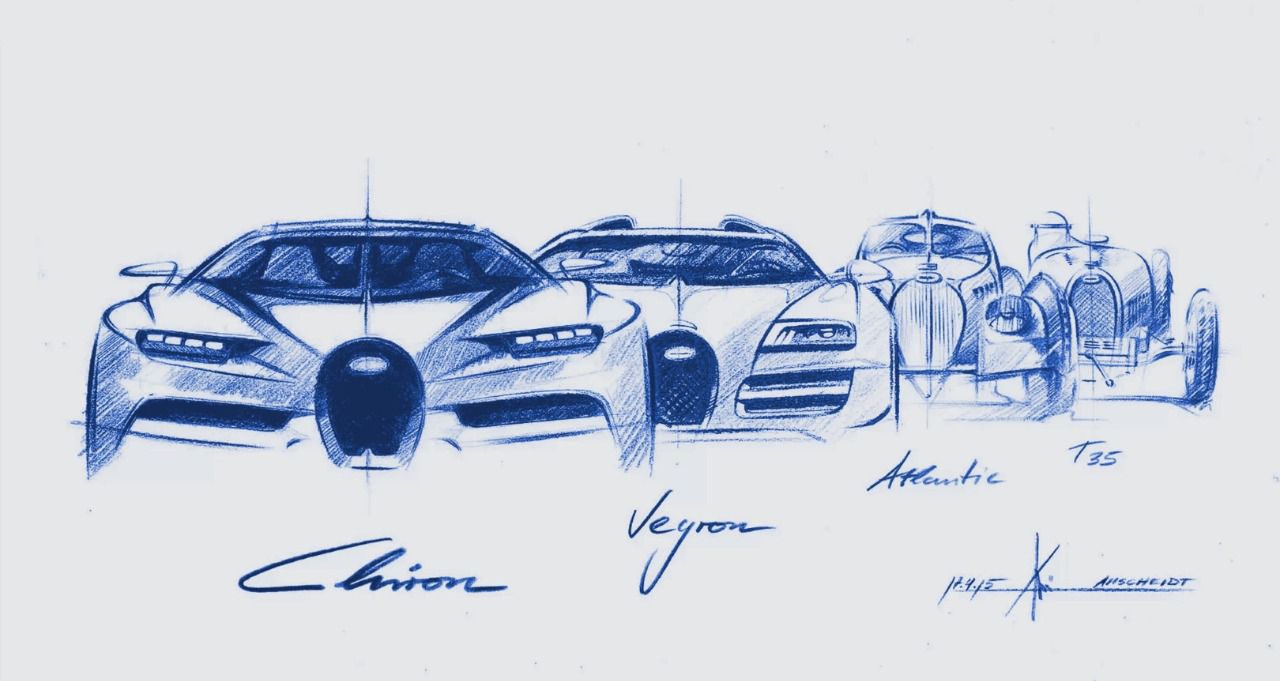 Evolución de diseño en los modelos Veyron y Chiron