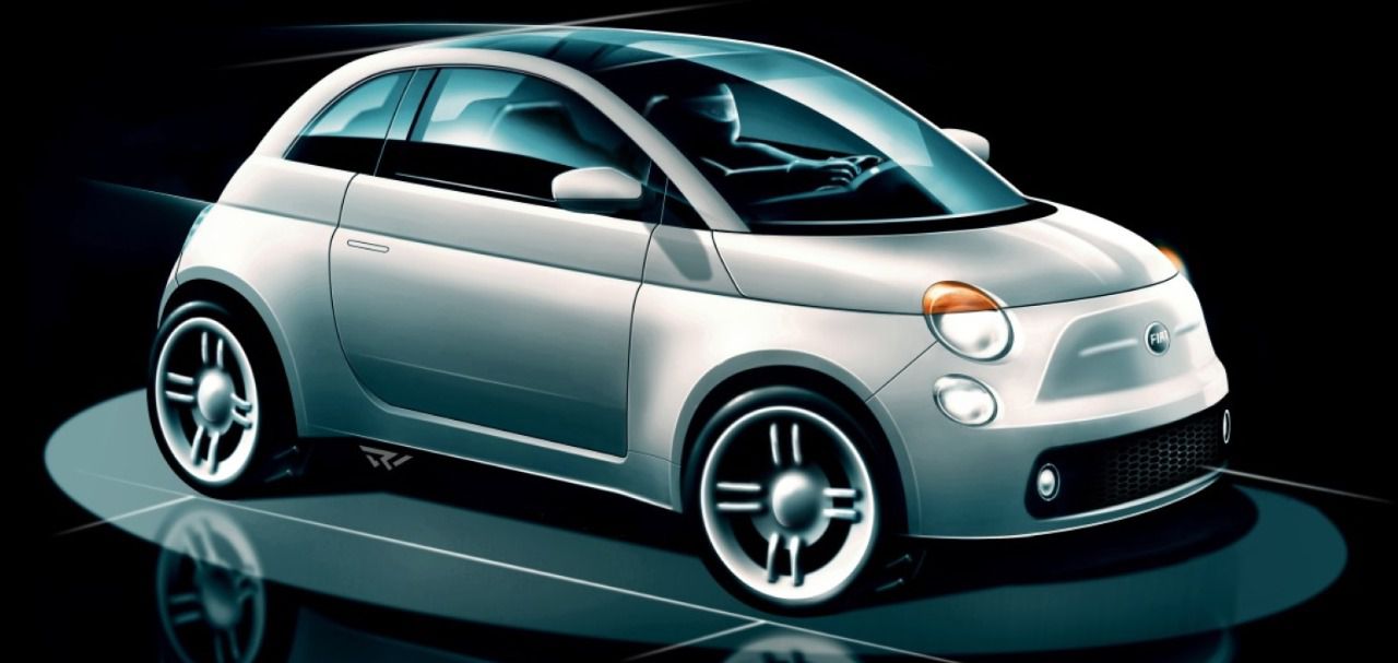 Render en 3D del prototipo Fiat Trepiuno presentado en el Salón del Automóvil de Ginebra de 2004