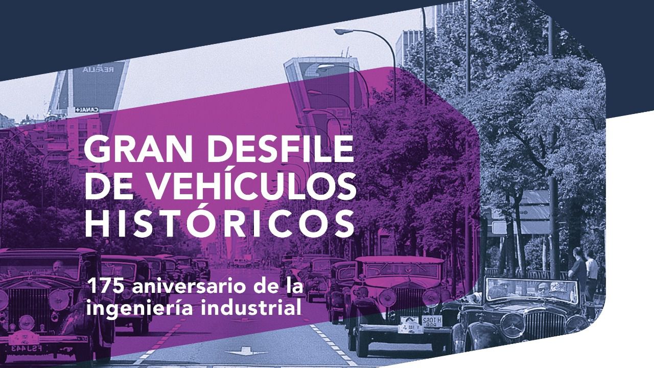 Desfile y exposición de vehículos históricos por el centro de la ciudad de Madrid